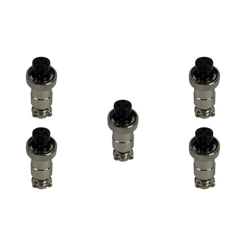 Prise GX12 3 pins femelle x5 pcs