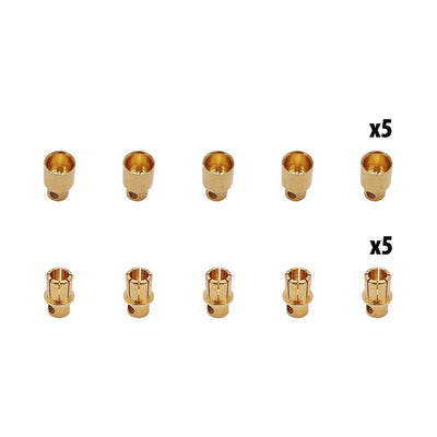 8mm Banana Connectors x10 pcs (5 male + 5 female)