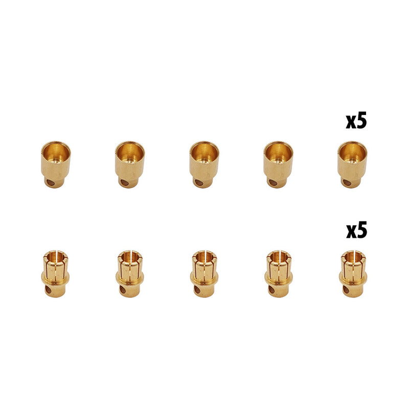 Connecteurs banane 8mm x10 pcs (5 male + 5 femelles)