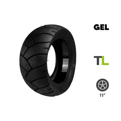 100/55-6.5 tire with puncture-proof gel