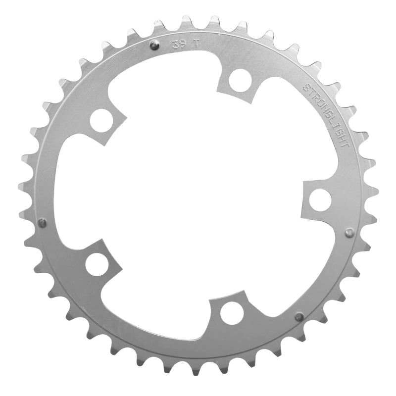 Plateau Route 5 branches Ø 110 Stronglight Dural 39 dents Intérieur Argent Type Shimano 10-9V.