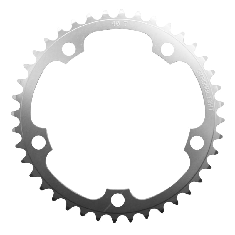 Plateau Route 5 branches Ø 130 Stronglight Dural 40 dents Intérieur Argent Type Shimano 8-9V.