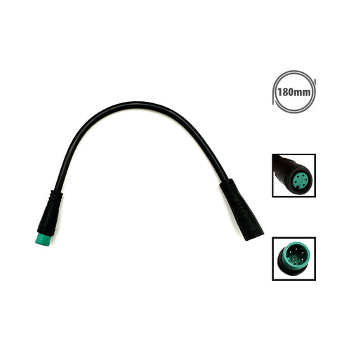 Waterproof 5-pin extension cable 18 cm