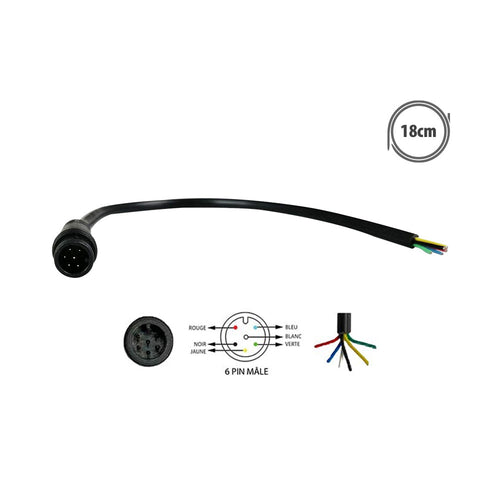 6-pin waterproof male connector