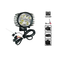 Lampe LED et klaxon avant noir