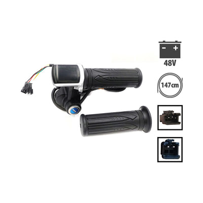 48V LED display throttle grips for balance bike with key