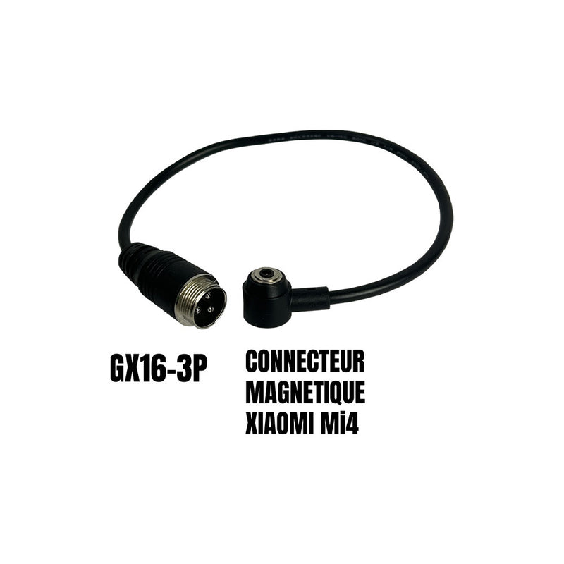 GX16-3 pin male adapter to Xiaomi Mi4 magnetic connector