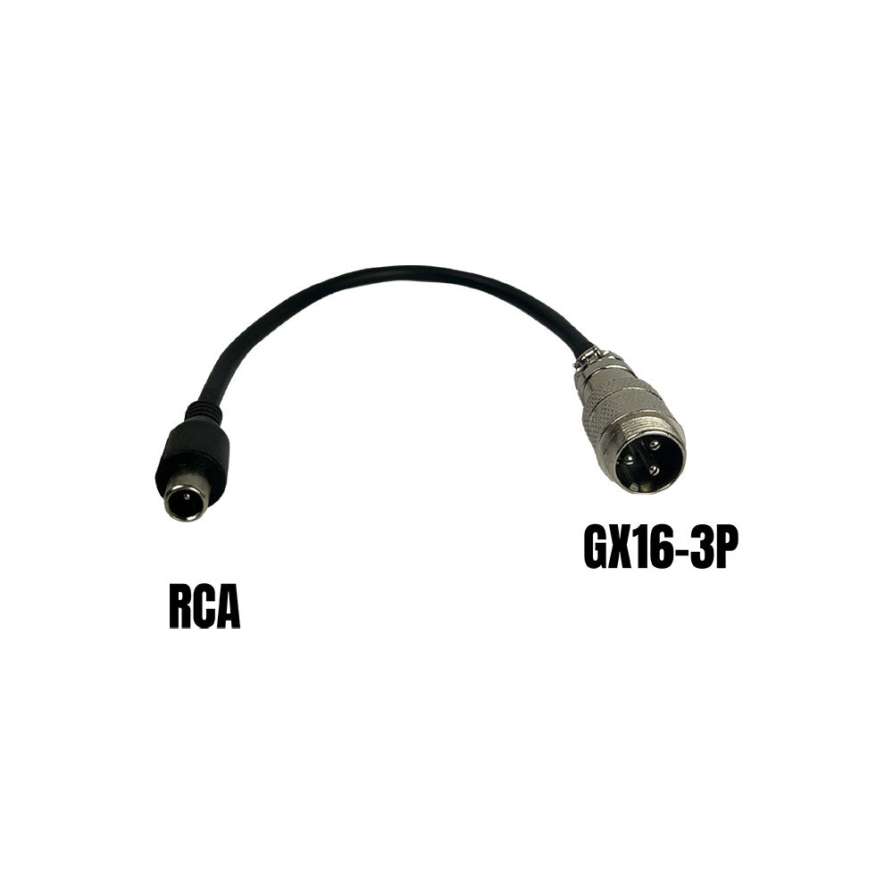 Adaptateur GX16-3P male vers connecteur RCA - Generic - Vélo Shop Obernai
