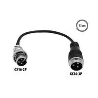 Adaptateur GX16-3P vers GX16-2P Nami