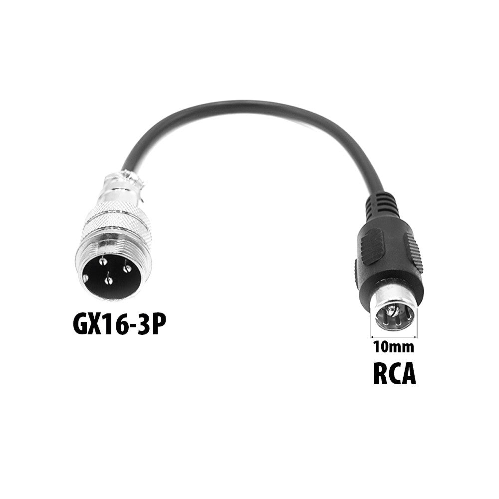 Adaptateur GX16-3P vers RCA 10mm - Generic - Vélo Shop Obernai