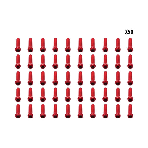 Arrets de cables rouge x50 pcs