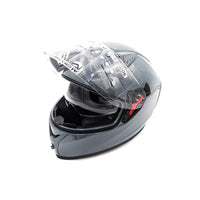Casque intégral gris (taille S à XL) (L)