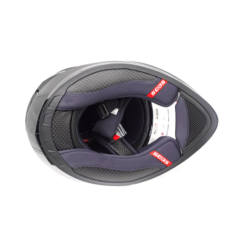 Casque intégral noir (taille S à XL) (L)