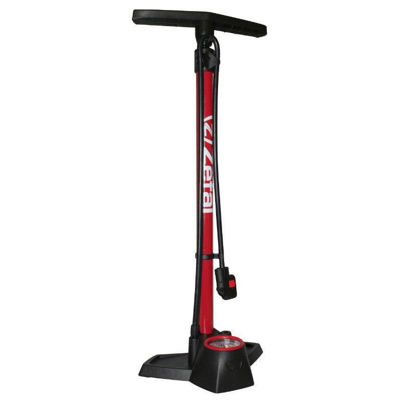 Pompe A Pied Zefal Profil Max Fp30 Corps Acier Support Résine Rouge Manometre 12Bar Raccord Switch Vp-Vs Avec Accessoire