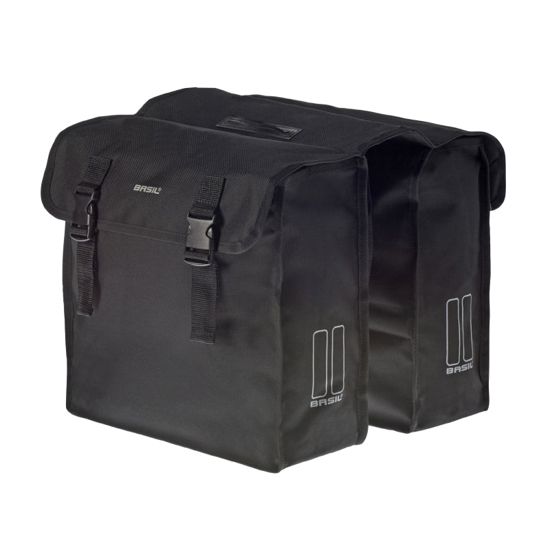 Sacoche Arrière Vélo Double Basil Mara XL 35L Noir (35X15X30 cm)