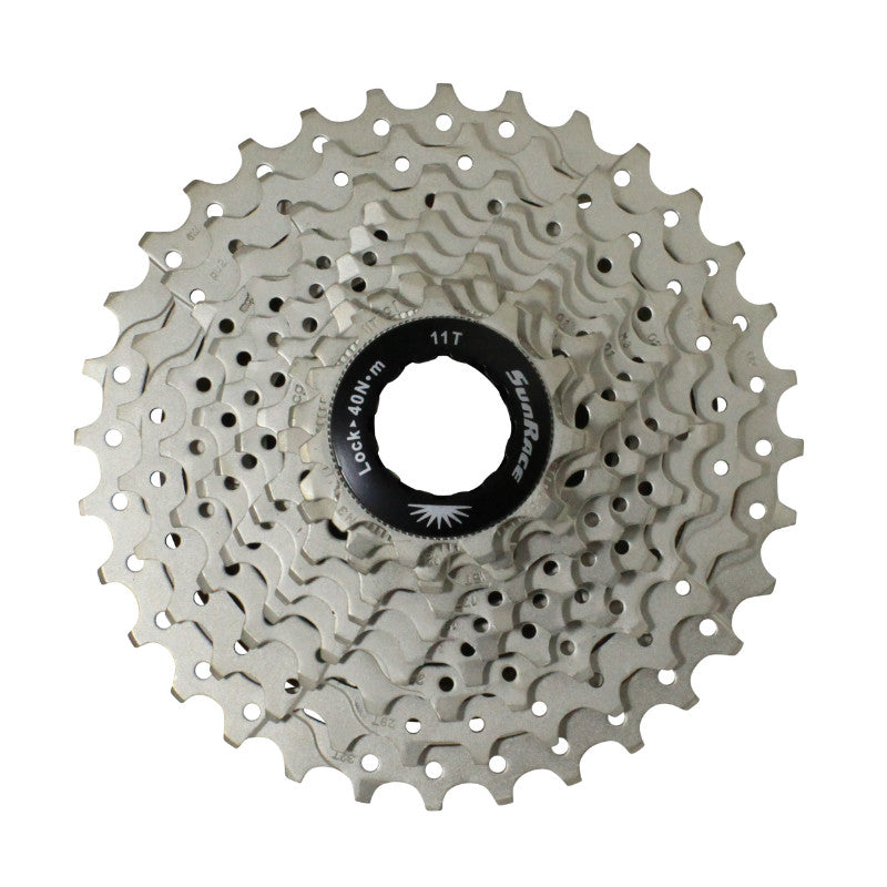 Cassette 10V. Sunrace Rs1 11-32 Route Pour Shimano (Niveau 105) Metallic Argent (Livre En Boite) (11-12-13-15-17-19-21-24-28-32)