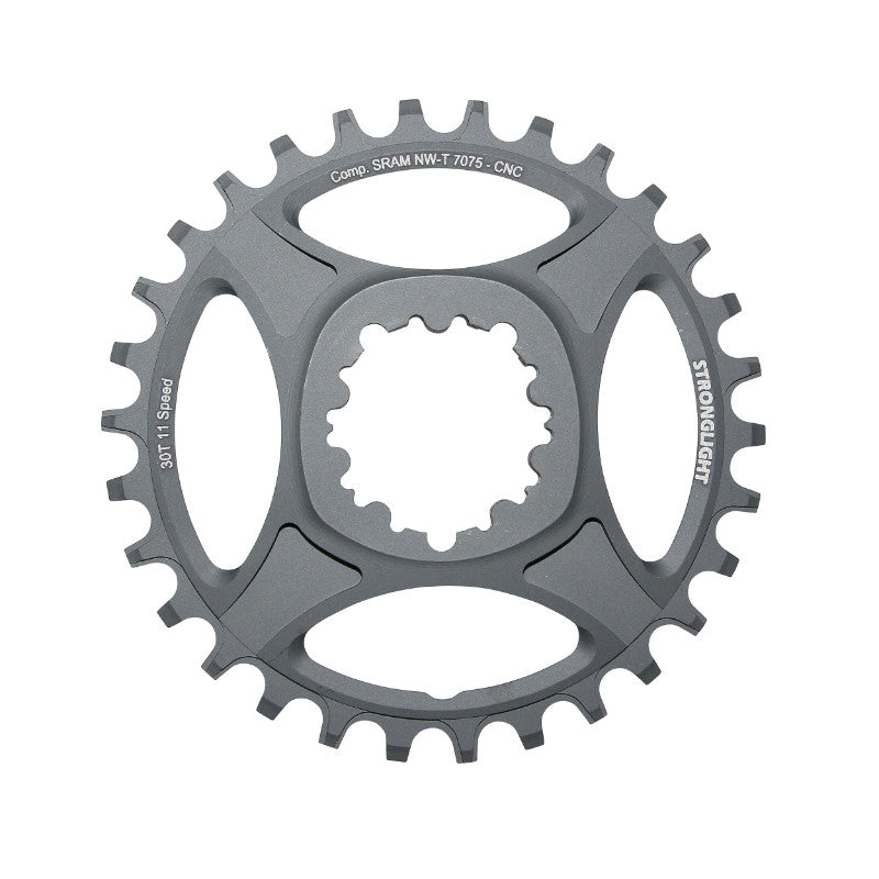 Plateau VTT Direct Mount Pour Sram Xx1-X01-X1-X0-X9 Stronglight Ht3 Mono 30 dents Noir Alu 11V. Narrow Wide (Deport 6 mm)