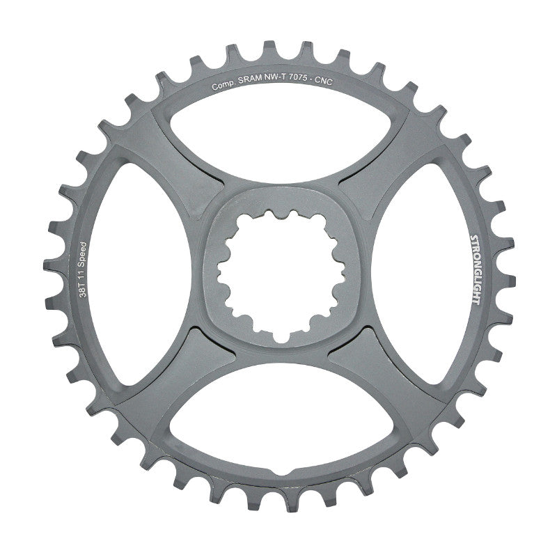 Plateau VTT Direct Mount Pour Sram Xx1-X01-X1-X0-X9 Stronglight Ht3 Mono 38 dents Noir Alu 11V. Narrow Wide (Deport 6 mm