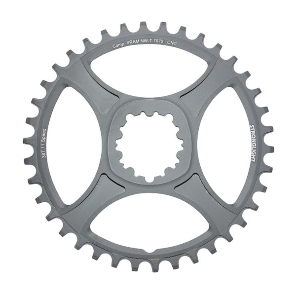 Plateau VTT Direct Mount Pour Sram Xx1-X01-X1-X0-X9 Stronglight Ht3 Mono 38 dents Noir Alu 11V. Narrow Wide (Deport 6 mm