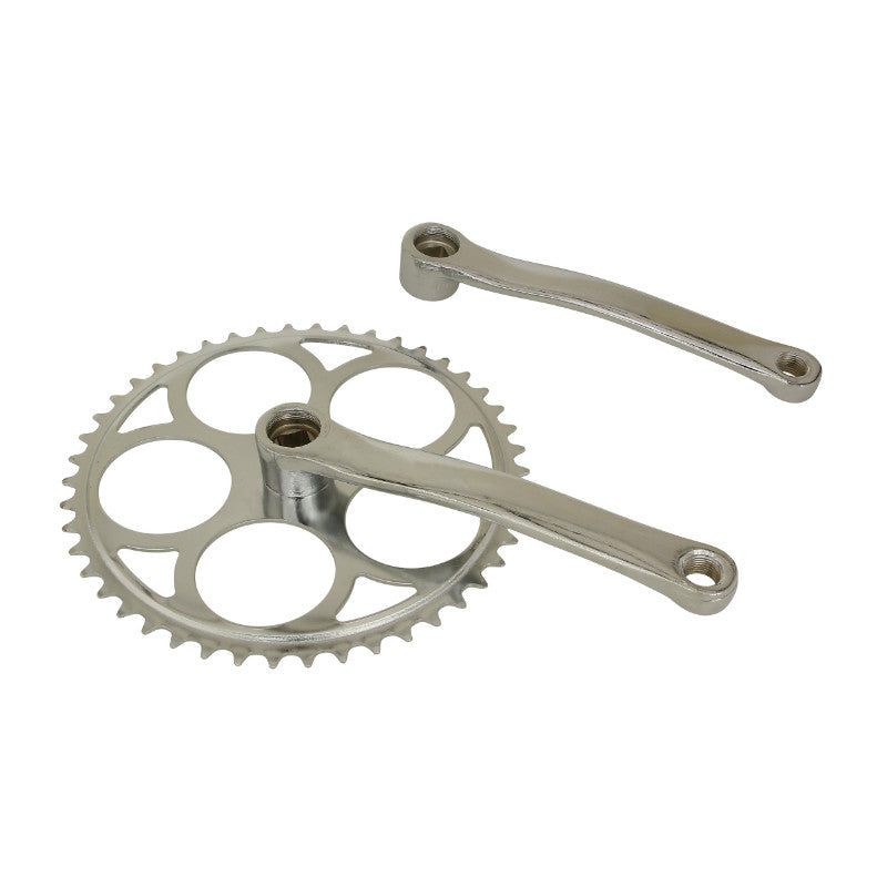 Pédalier City P2R Acier Chrome 170 mm Plateau 46D. Chaîne 3.30 (Boîtier 127 mm)