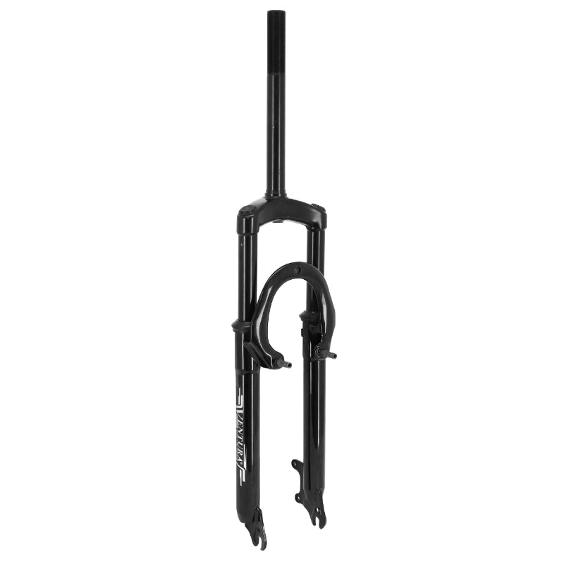 Fourche VTT 26 " M-W A Suspension Acier Ressort-Elastomere Noir Deb. 50 mm Pivot (240-85 mm) Filete 1"-22.2 Intérieur Pour V-Brake Et Frein A Disque