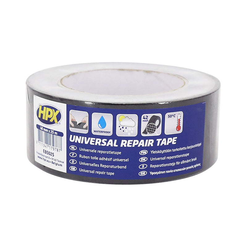 Ruban Adhesif Hpx Toile Universel Type Americain Noir 50 mm X 25M