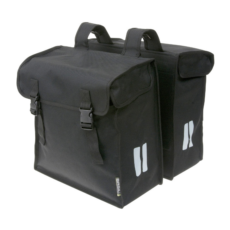Sacoche Arrière Vélo Double Basil Mara XXL 47L Noir (45X16X36 cm)