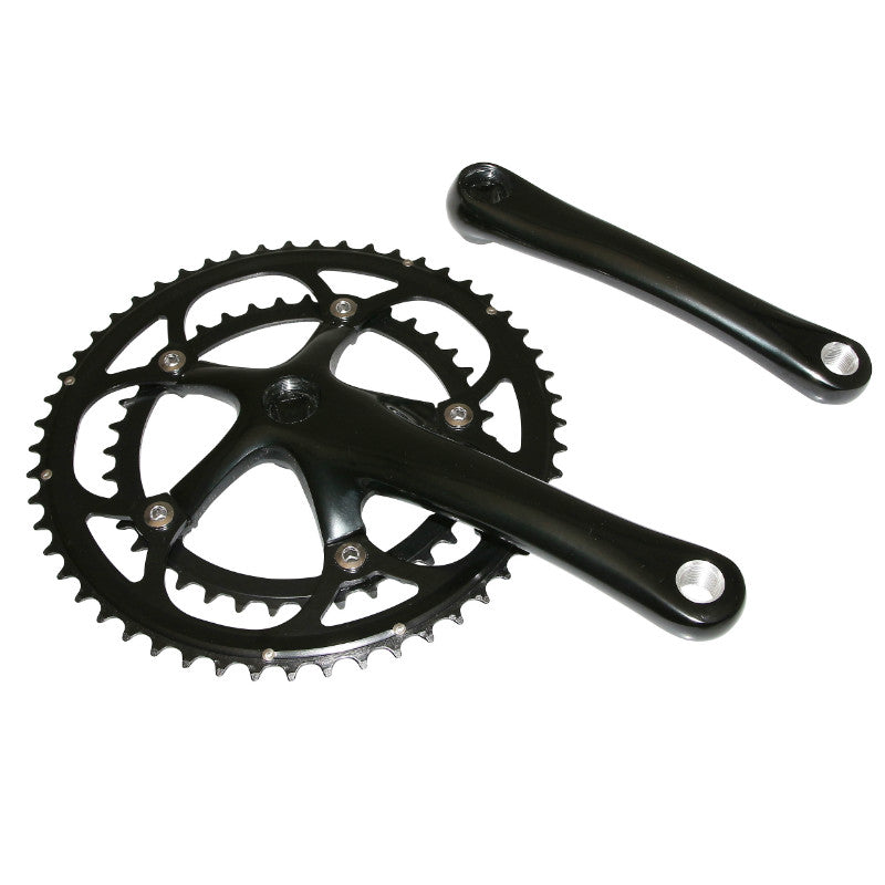 Pédalier Route 9-10V. Noir 172,5 mm 39-53 Diam.130 mm Pour Boîtier 110 mm