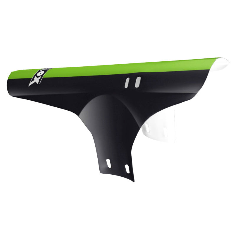 Garde Boue VTT AV Velox Colori Noir-Vert Fixation Fourche Rilsan