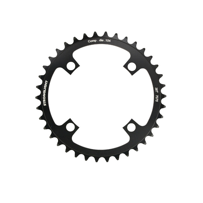 Plateau VAE-E-Bike 4 branches Ø 104 Pour Bosch Stronglight 38 dents Mono Noir Alu 7075 (Pour Systeme 1Ere Et 3Ème Genera