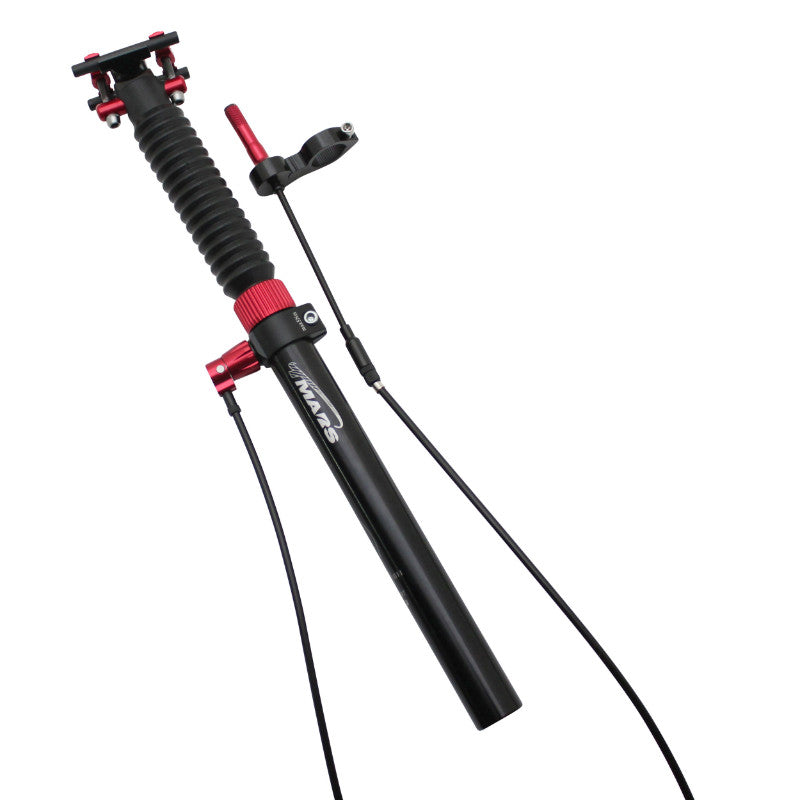 Tige De Selle VTT Télescopique P2R Alu Noir Diam. 31,6 L445 mm (Réglage Par Câble Externe 0-55-110 mm)