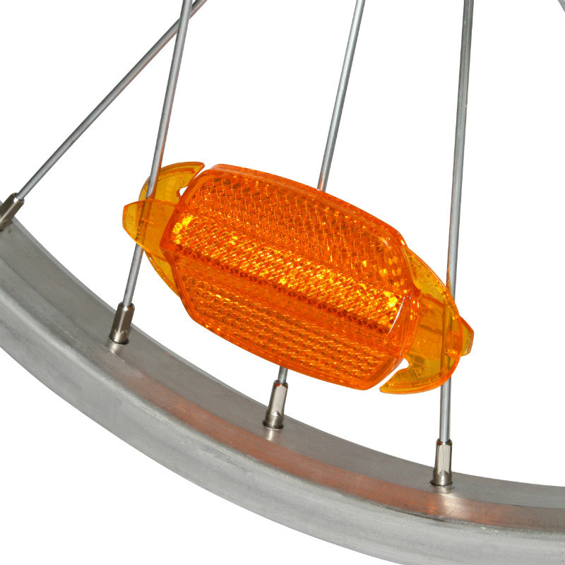Catadioptre - Réflecteur De Roue Vélo Orange Fluo (Vendu A L'Unite) -Homologué Er11-