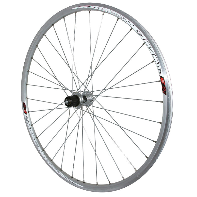 Roue Route Patin Blocage 700 Road Runner Arrière Argent Moyeu Velox Cassette Type Shimano 11-10-9V 32 Rayons Galva Jante