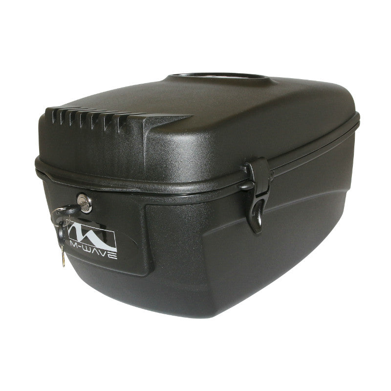 Top Case Vélo P2R P1 13L Noir Fixation Porte Bagage (42X24X26 cm) Avec Fixation 2 Plaques Métal