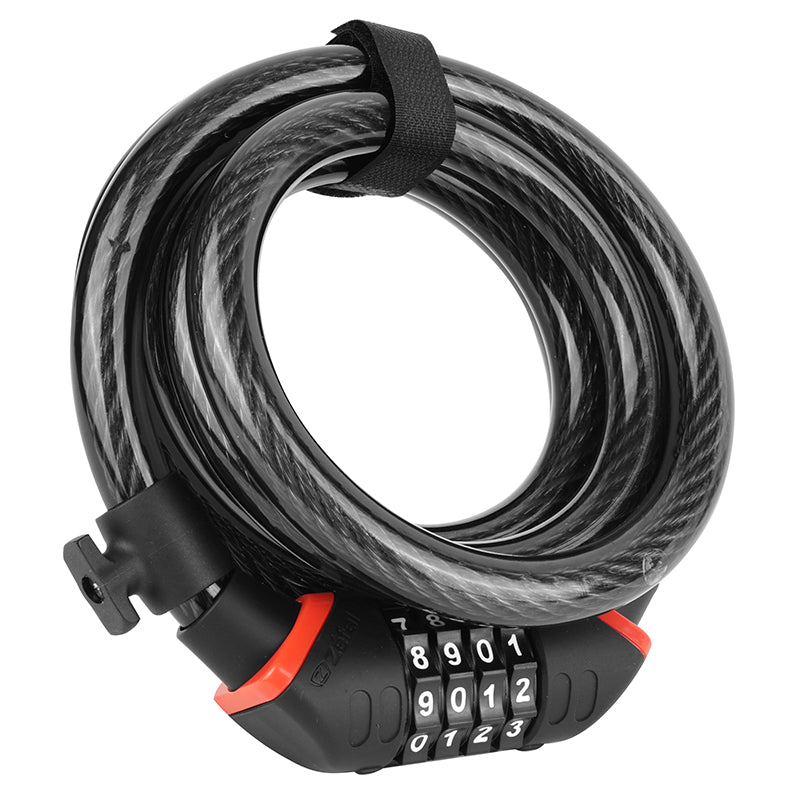 Antivol Vélo Spiral A Combinaison - Code Zefal K-Traz C9 Code Haute Sécurité Diam 15 mm L 1,80M