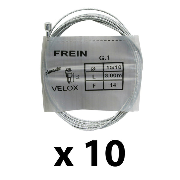 Câble De Frein Route-City Velox Galva 3.00M (Boite De 10 Câbles) 15-10 14Fils