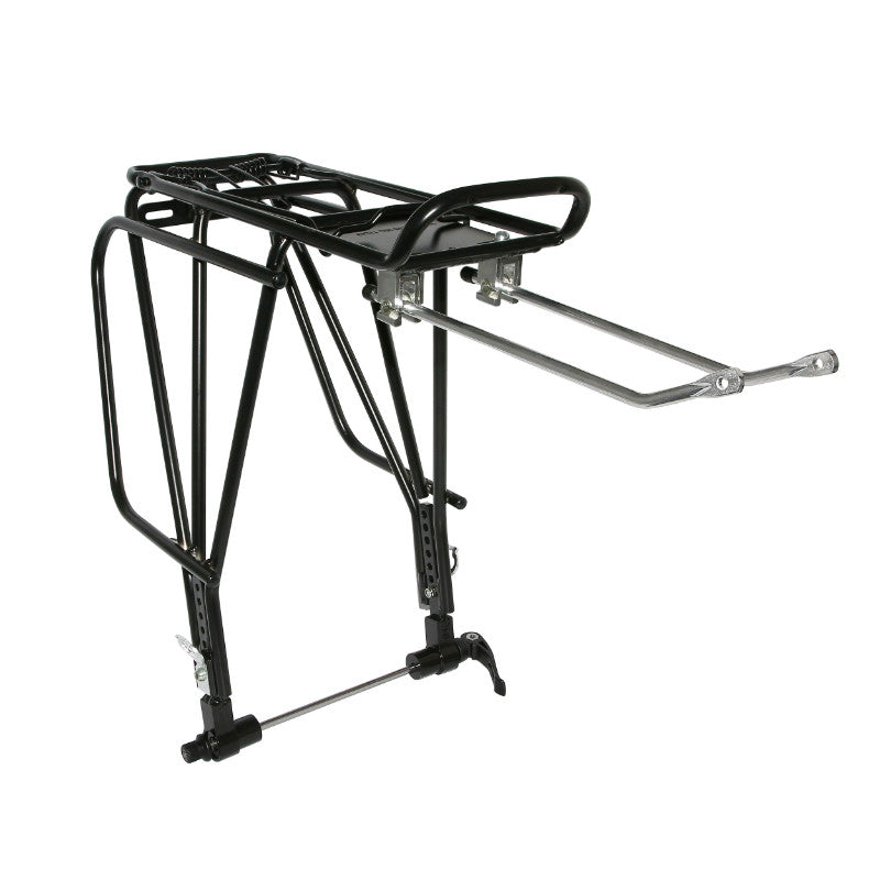 Porte Bagage Vélo Arrière A Tringles P2R Alu Noir Réglable 29"-28"-27.5"-26" Fixation Sur Moyeu Axe Creux Et Compatible