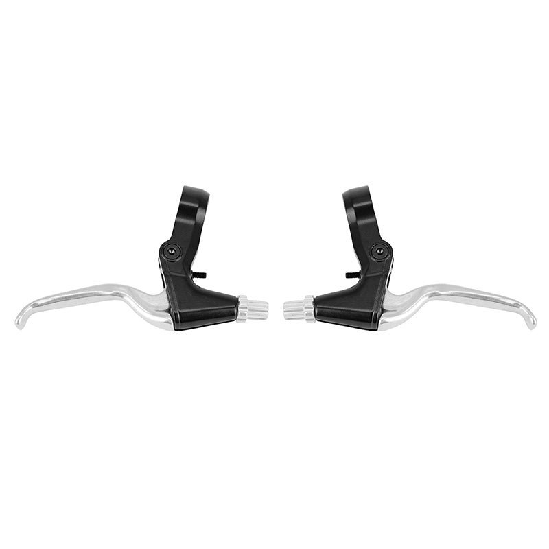 Levier De Frein VTT-VTC V-Brake 3 Doigts Newton Alu Argent-Noir (Paire Sur Carte)
