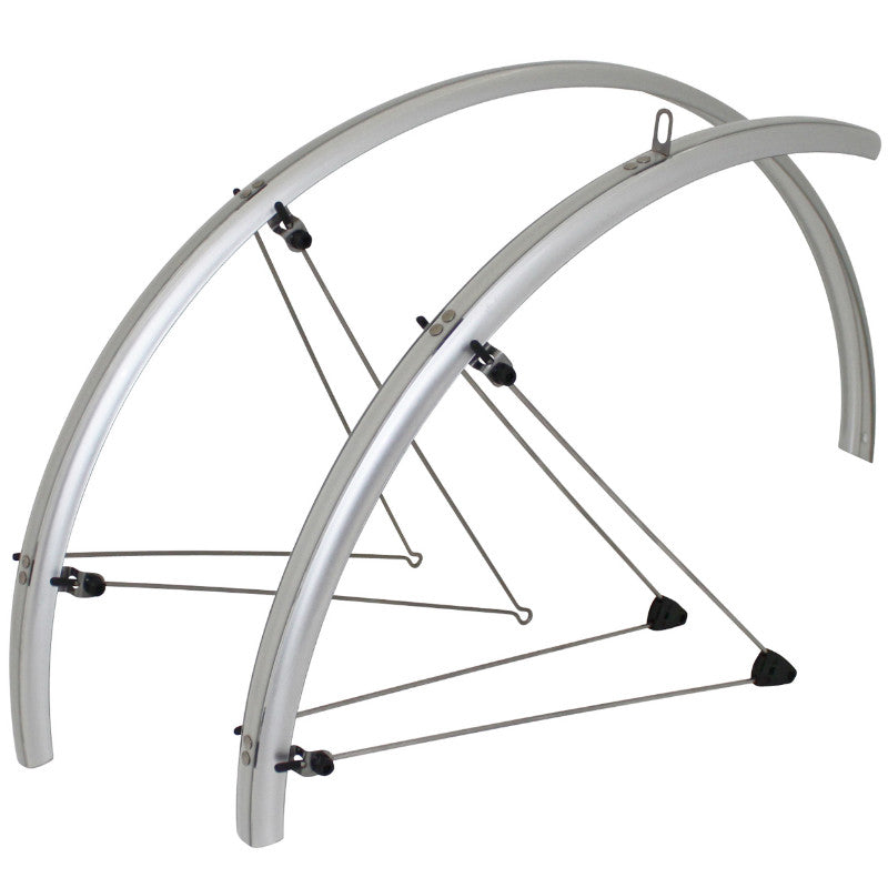 Garde Boue Route Tringles 700 Stronglight 35 mm Argent (Paire) Avec Fixation Classic Tringles INOX