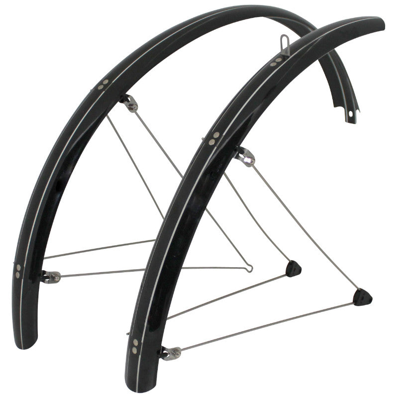 Garde Boue VTT Tringles 26'' Stronglight Country 54 mm Noir (Paire) Avec Fixation Classic Tringles INOX