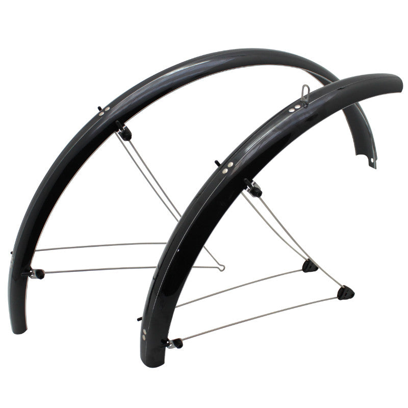 Garde Boue VTT Tringles 26" Stronglight Country 60 mm Noir (Paire) Avec Fixation Classic Tringles INOX