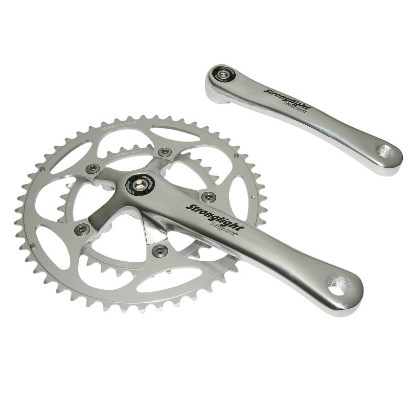 Pédalier Route Stronglight 9-10V. Impact Argent 172.5 mm 50-34 Compatible 8V. (Axe Carré 107 mm)