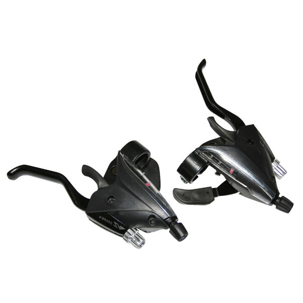 Levier-Manette VTT Patin P2R 3 X 7V. Noir Alu Azera V-Brake Compatible Shimano (Paire)
