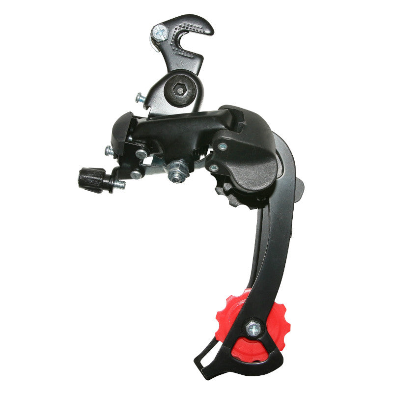 Dérailleur VTT Arrière P2R 8-7V. Tz Chape Longue Noir Avec Patte (Compatible Shimano Jusqu'A 30 dents)