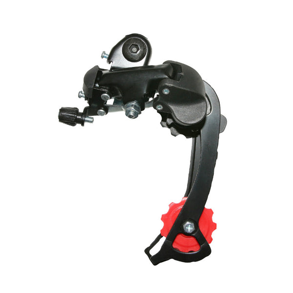 Dérailleur VTT Arrière P2R 8-7V. Tz Chape Longue Noir A Visser (Compatible Shimano Jusqu'A 30 dents)