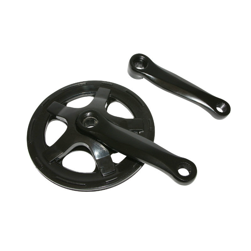 Pédalier VTT P2R 5-6 Acier Noir 127 mm Plateau 36D. Avec Protège Chaîne