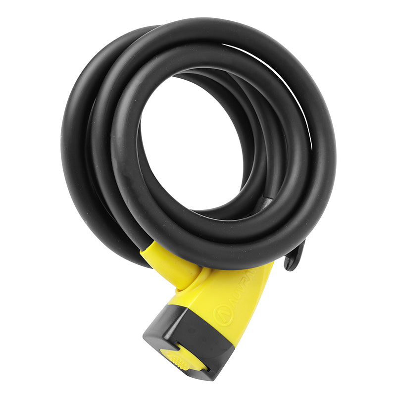 Antivol Vélo Spiral A Clé Auvray Diam 12 mm L 1.80 M Noir Mat (Avec Support)