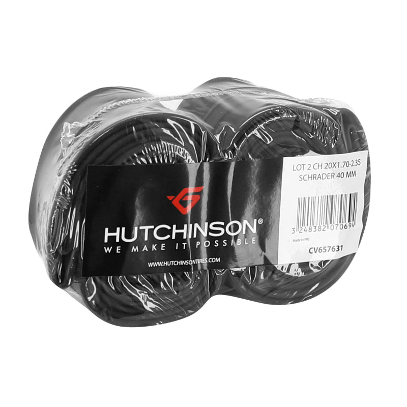 Chambre A Air Vélo 20 X 1.70-2.35 Hutchinson Valve Standard 40 mm (Vendu Par Lot De 2)