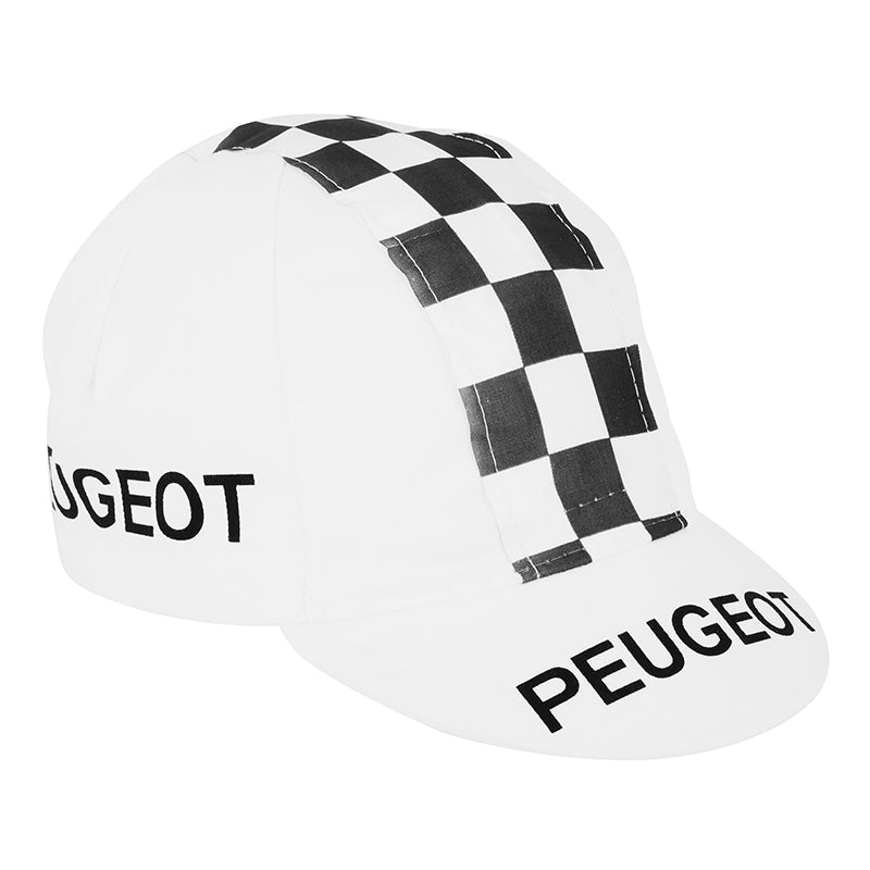 Casquette Vintage Peugeot Blanc Damier