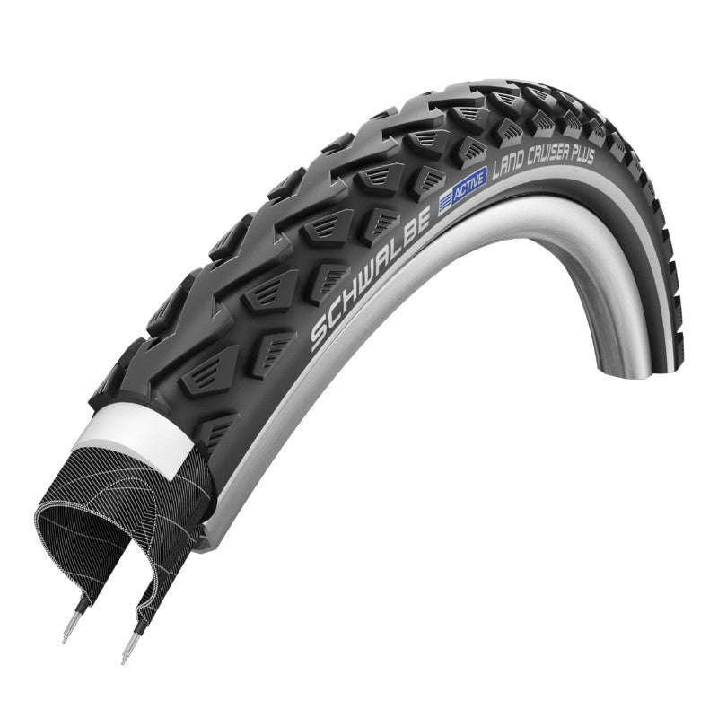 Pneu VTC Cross 700 X 47 (29 X 1,75) Schwalbe Land Cruiser Plus Noir Tr (47-622) Renfort Puncture-Guard Compatible VAE